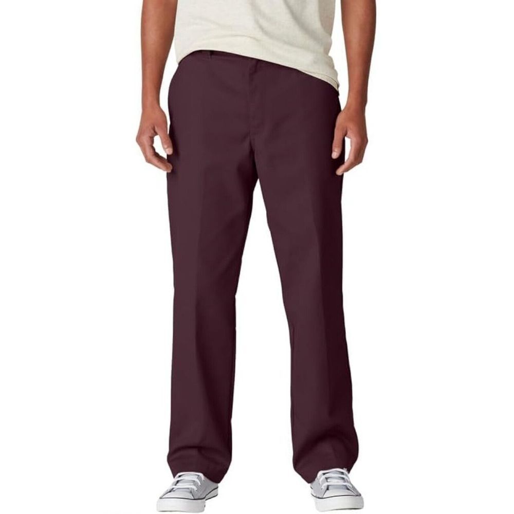 Dickies Skateboarding Regular Fit Chino Workwear Pants Maroon Men's 30x32 New - Picture 2 of 6